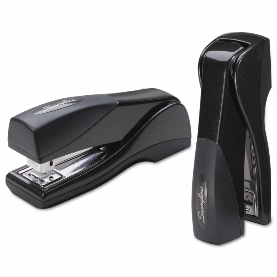 Swingline Optima Grip Compact Stapler, 25-Sheet Capacity, Graphite