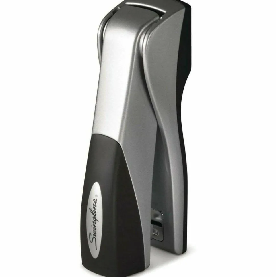 Swingline Optima Grip Compact Stapler, 25 Sheets Capacity, Silver