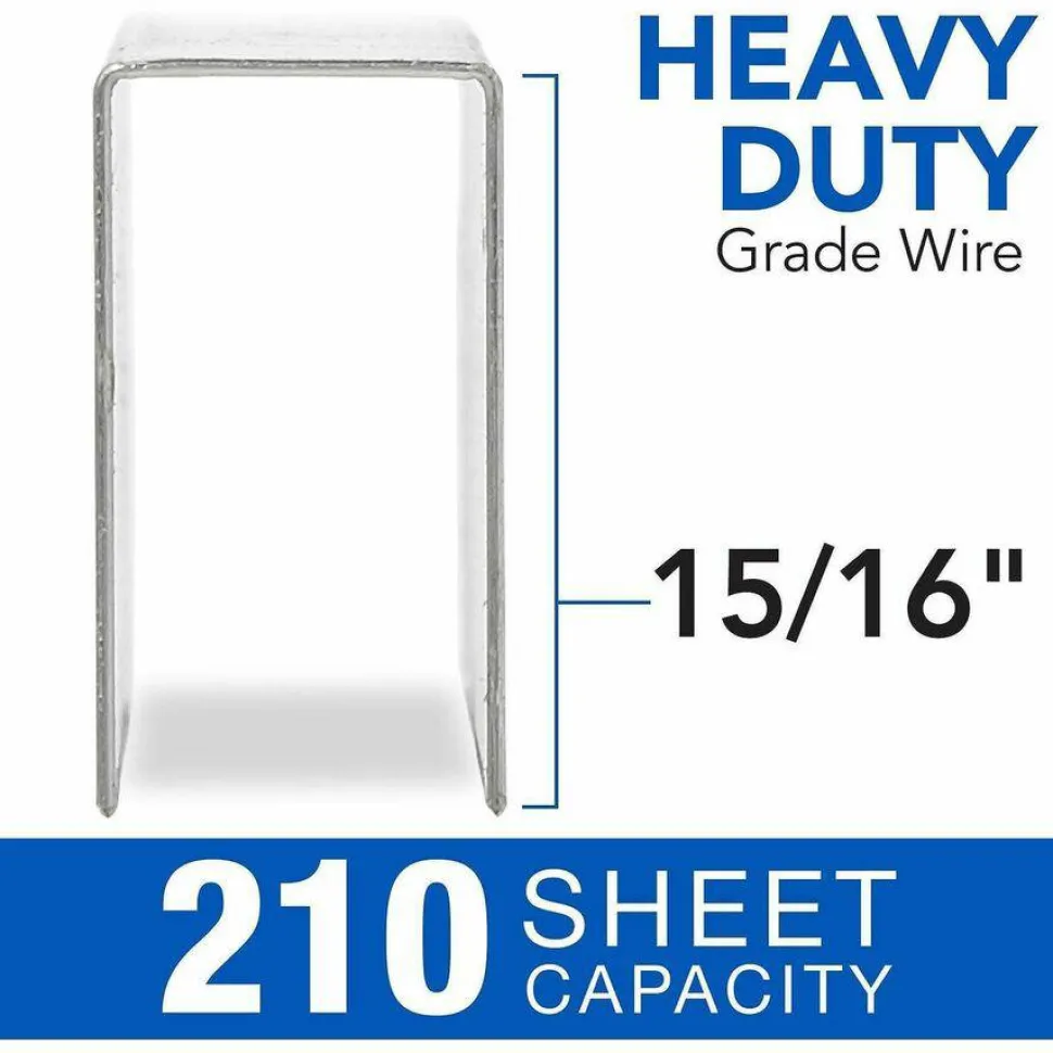 Swingline Premium Heavy Duty Staples, 15/16" Leg, 100 Per Strip, 1,000/Box - 100 Per Strip - Heavy Duty - 15/16" Leg - Holds 210 Sheet(s) -