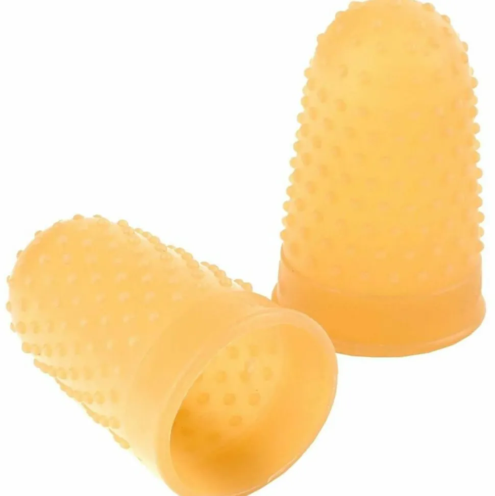 Swingline Rubber Fingertips, #11 1/2, 5/8" Diameter, Amber, Box Of 12