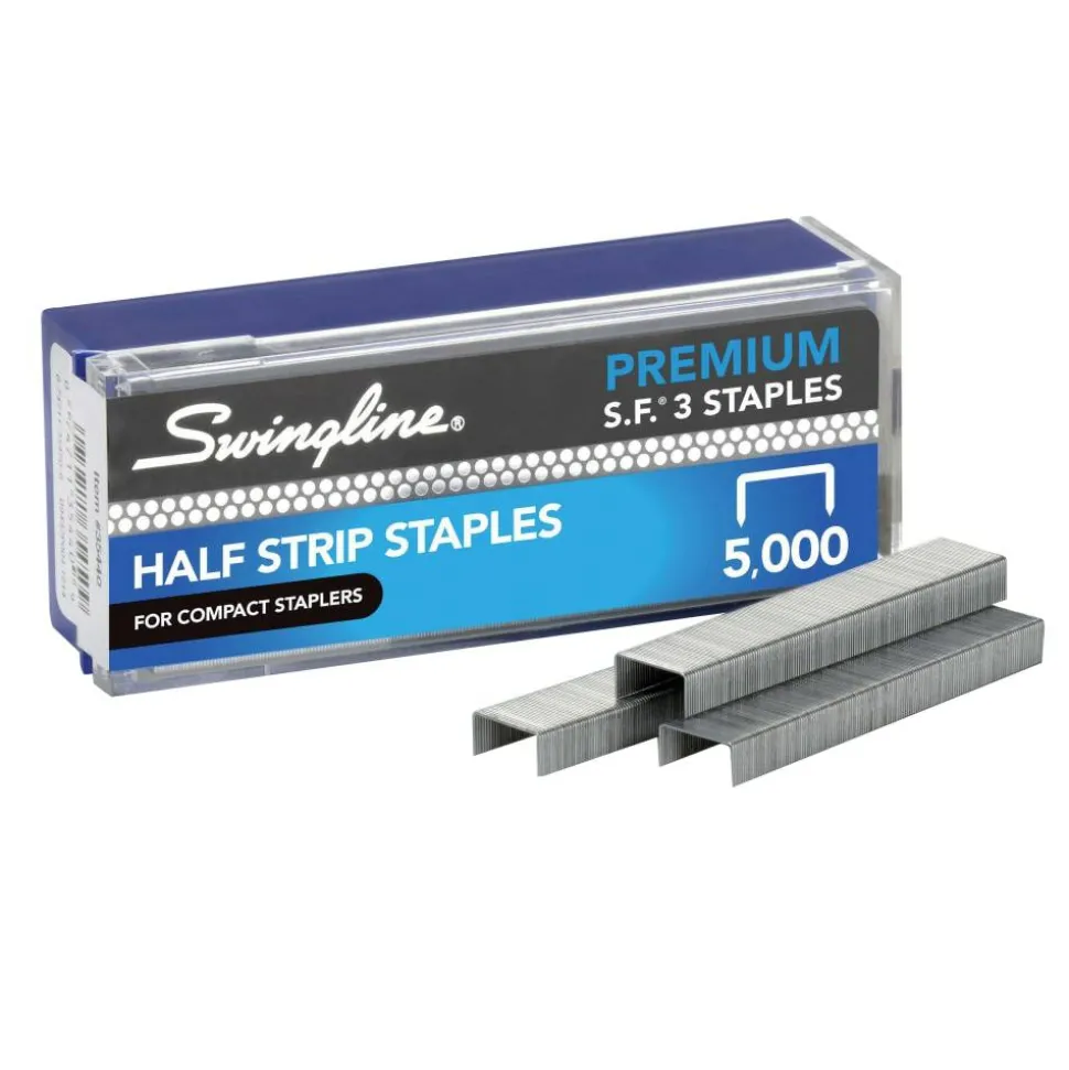 Swingline S.F. 3 Premium Staples, 1/4" Half Strip, Box Of 5,000