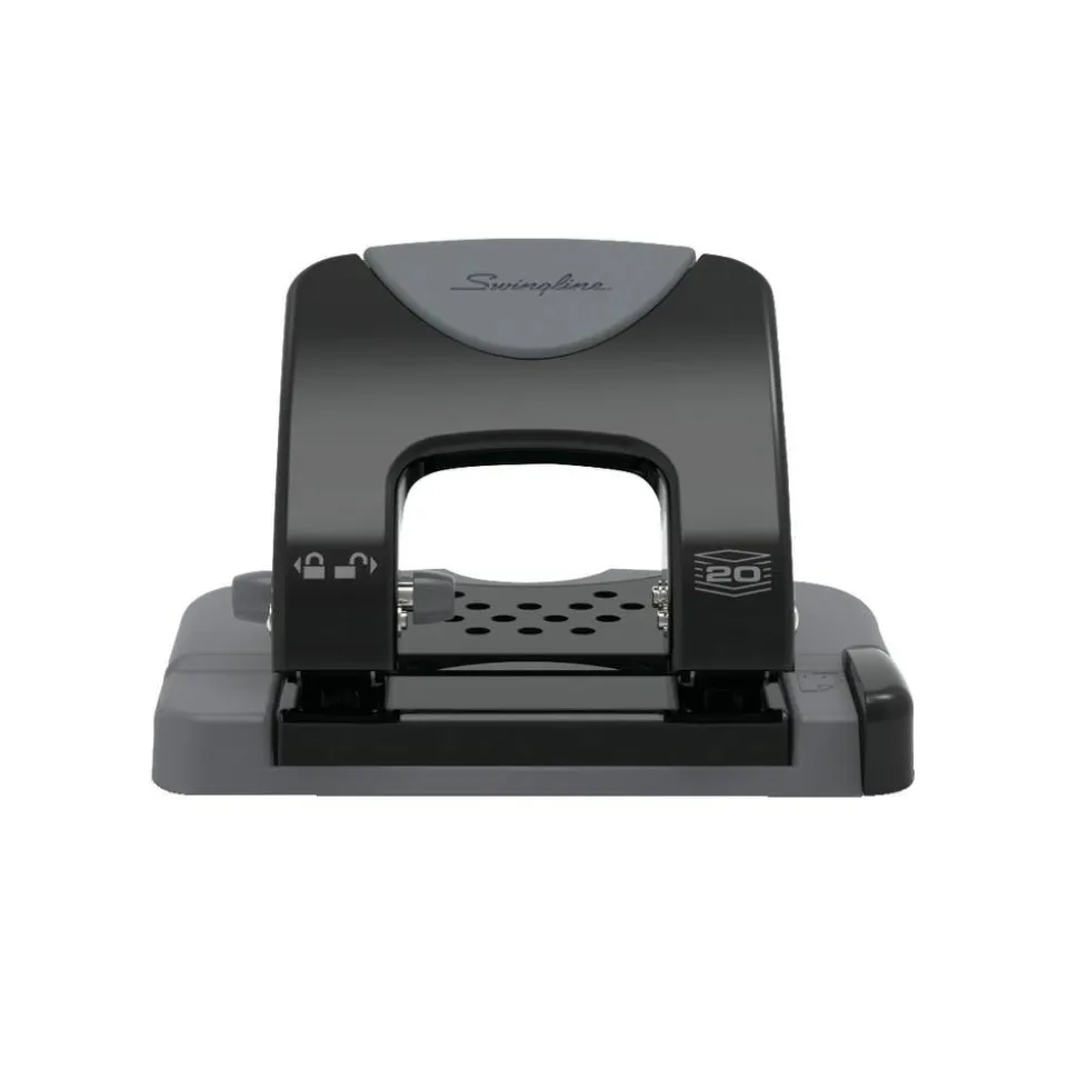 Swingline SmartTouch 2-Hole Low-Force Punch, 20-Sheet Capacity