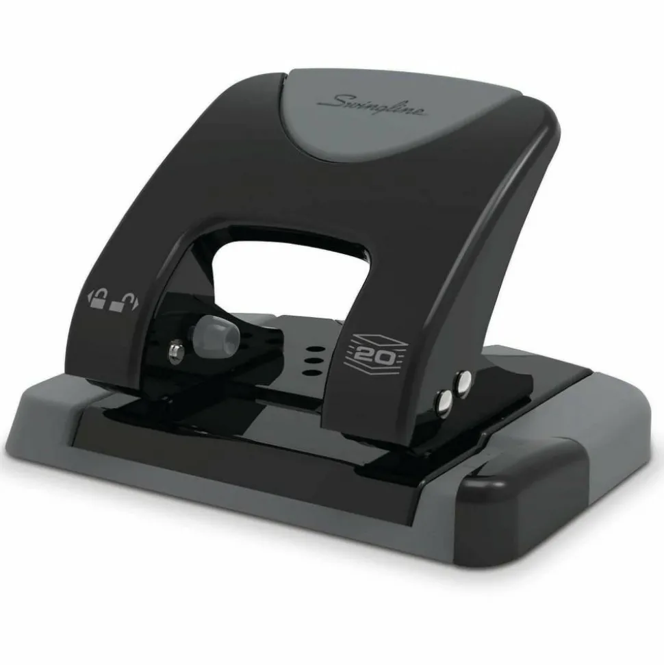 Swingline SmartTouch 2-Hole Low-Force Punch, 20-Sheet Capacity
