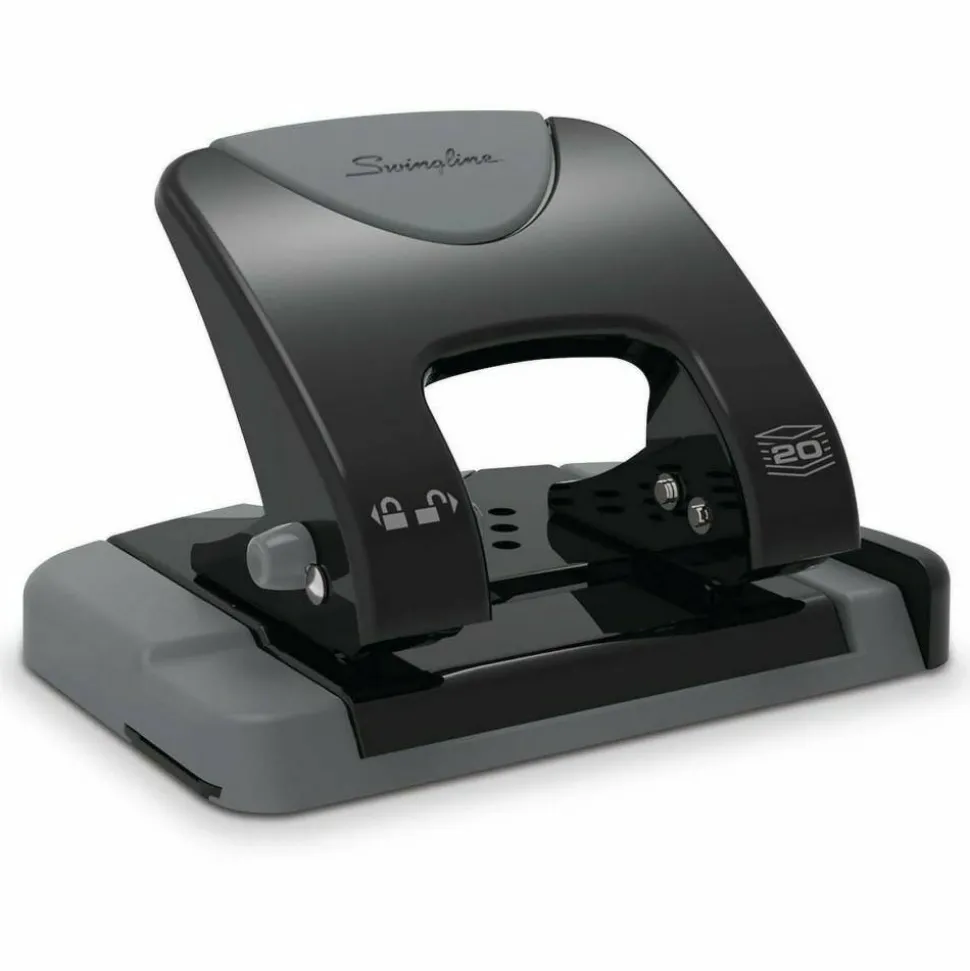 Swingline SmartTouch 2-Hole Low-Force Punch, 20-Sheet Capacity