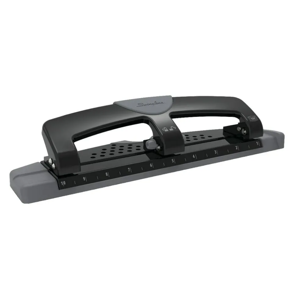 Swingline SmartTouch 3-Hole Low-Force Punch, 12-Sheet Capacity