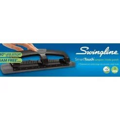 Swingline SmartTouch 3-Hole Low-Force Punch, 12-Sheet Capacity