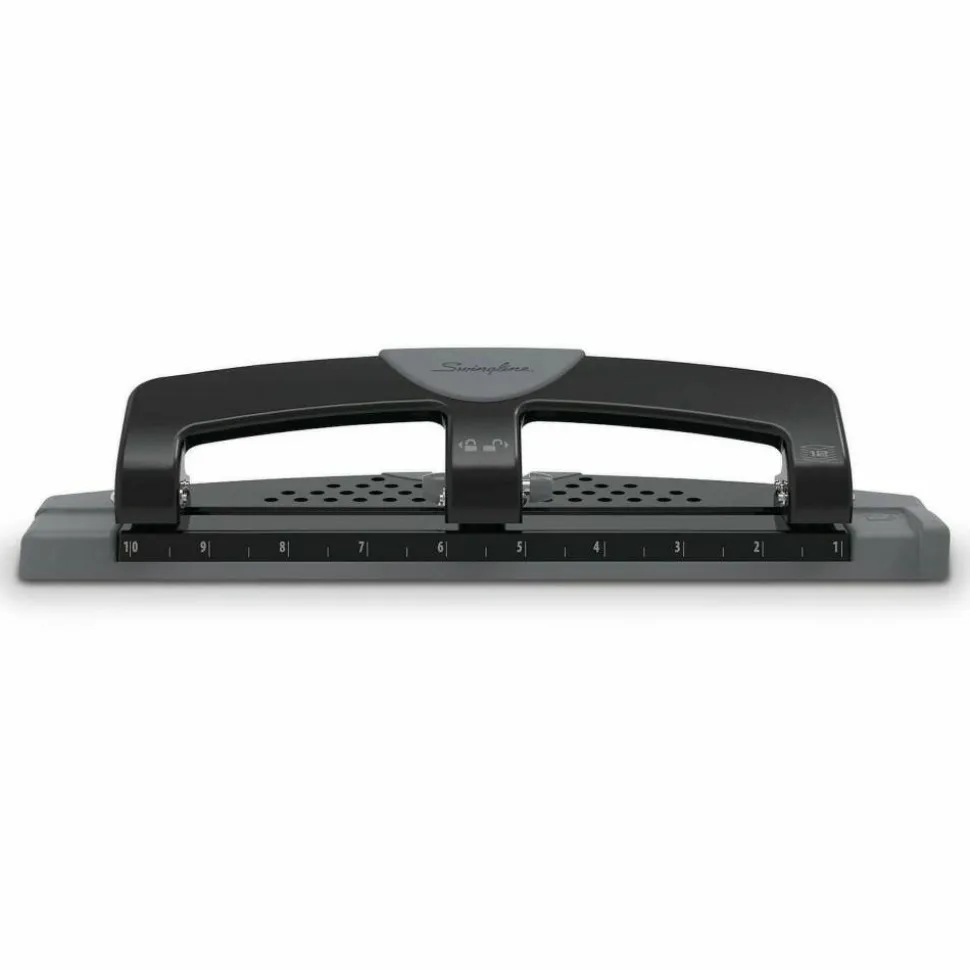 Swingline SmartTouch 3-Hole Low-Force Punch, 12-Sheet Capacity