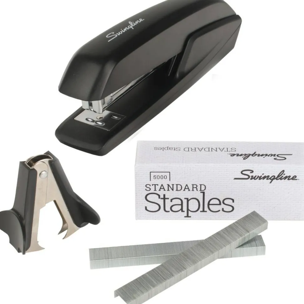Swingline Standard Stapler Value Pack, 20 Sheets, Black, Premium Staples & Remover Included