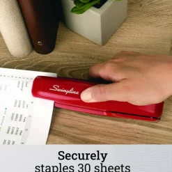 Swingline 747 Stapler, 25 Sheets Capacity, Rio Red