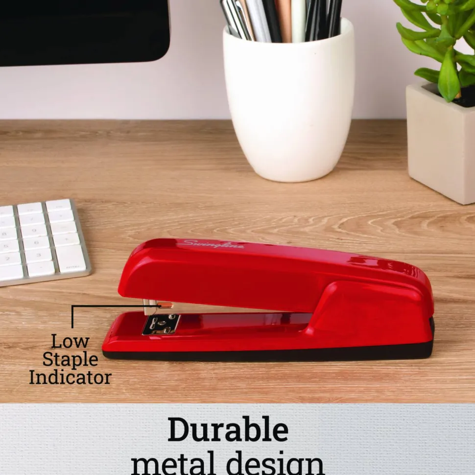 Swingline 747 Stapler, 25 Sheets Capacity, Rio Red