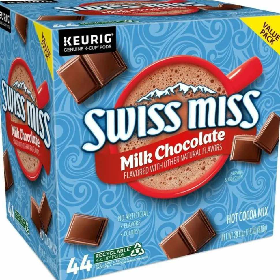 Swiss Miss Milk Hot Cocoa K-Cup Pods, 0.65 Oz, Pack Of 44 Pods
