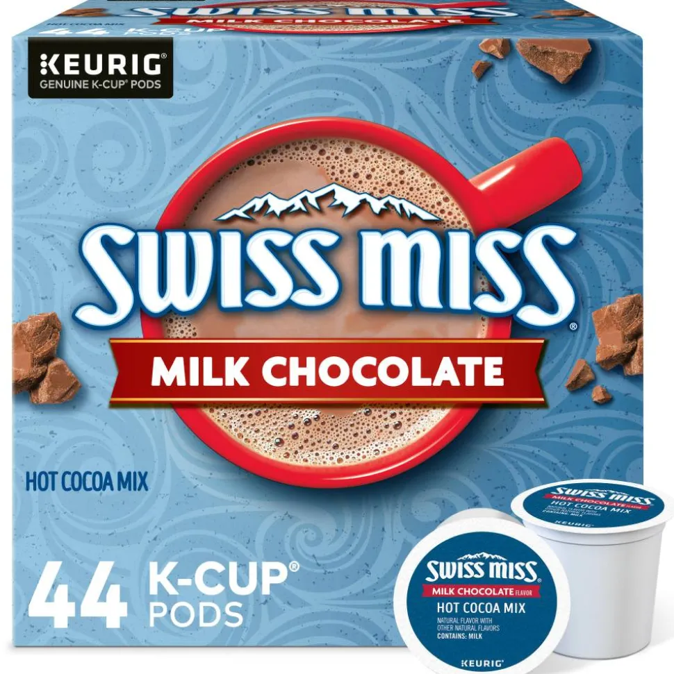 Swiss Miss Milk Hot Cocoa K-Cup Pods, 0.65 Oz, Pack Of 44 Pods