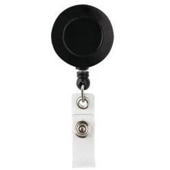 Swivel Alligator Clip Badge Reel, Black