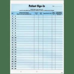 Tabbies Patient Sign-In Label Forms, Blue, Pack of 125