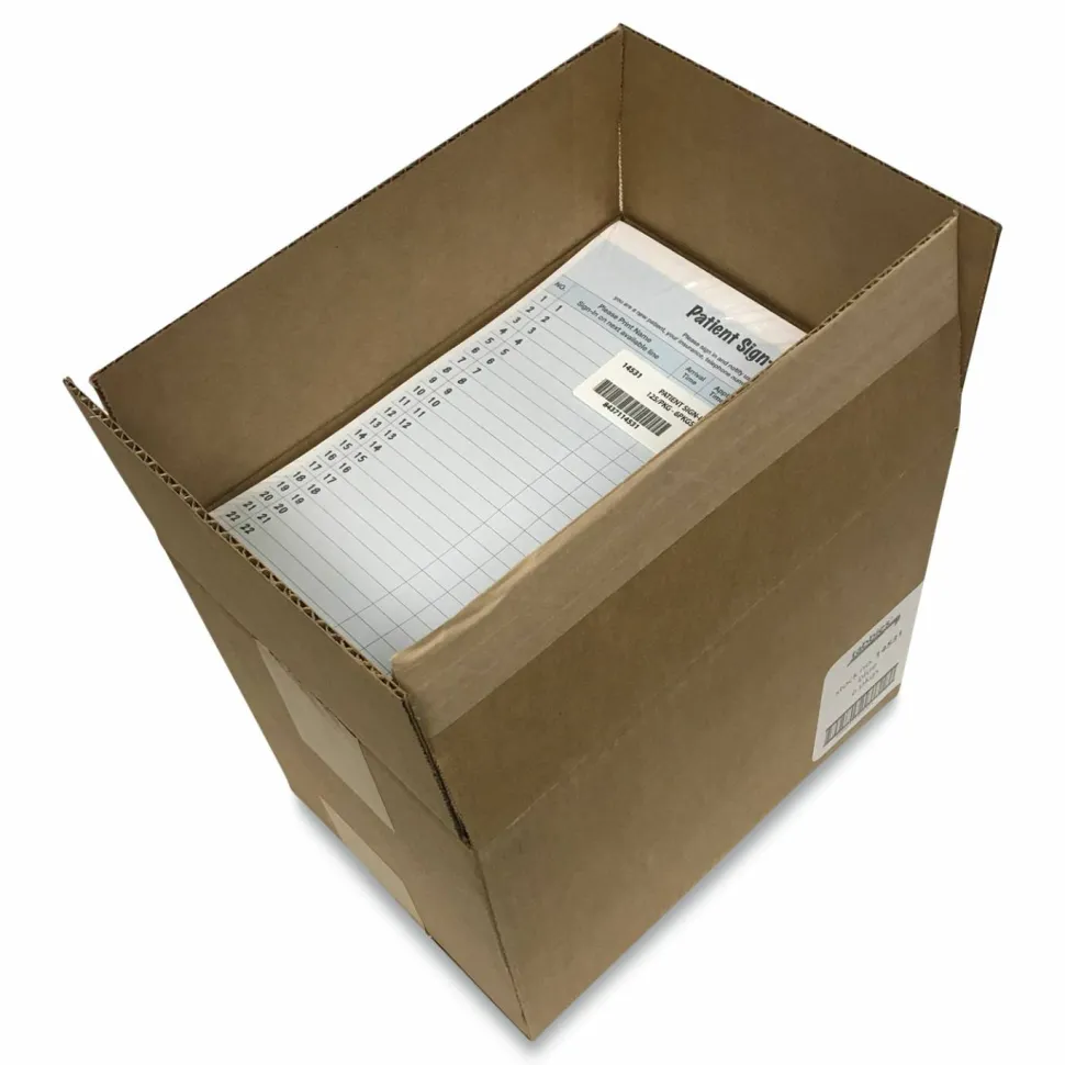 Tabbies Patient Sign-In Label Forms, Blue, Pack of 125
