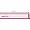 Tabbies Permanent Allergic To: Allergy Label Roll, TAB40561, Red, Roll Of 175