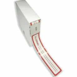 Tabbies Permanent Allergic To: Allergy Label Roll, TAB40561, Red, Roll Of 175