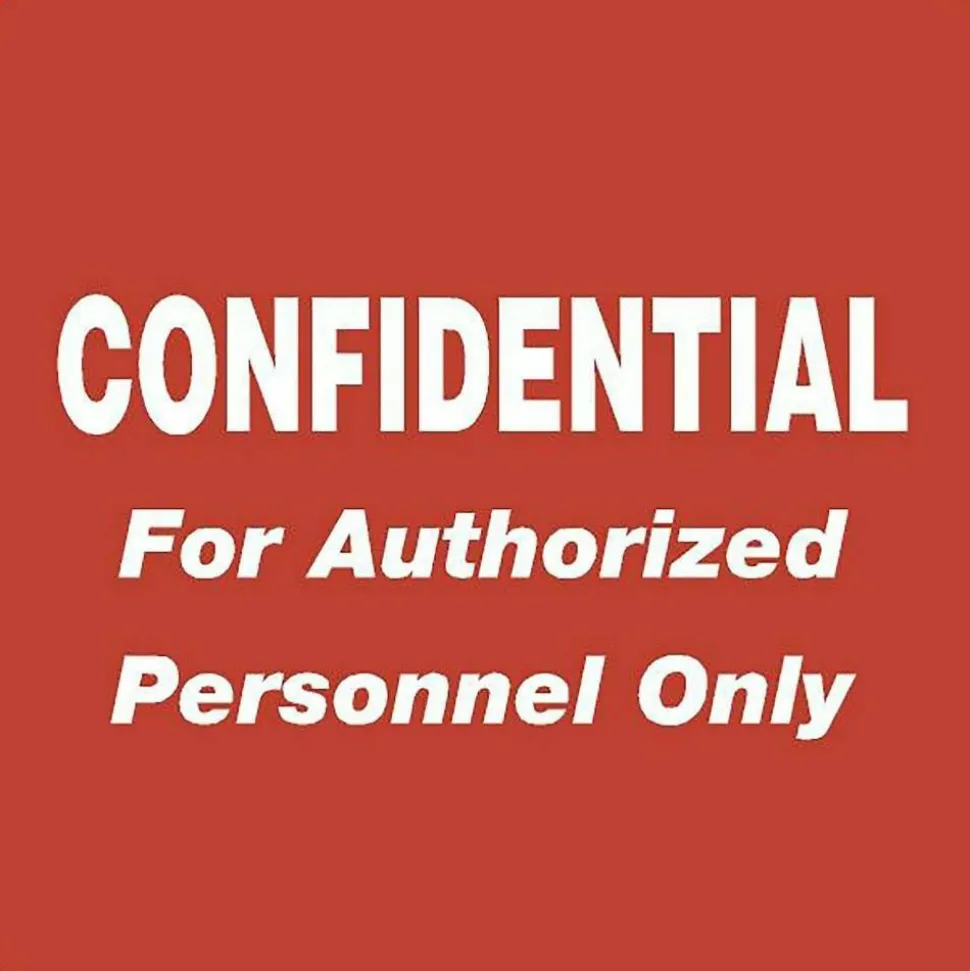 Tabbies Permanent "Confidential Authorized Personnel" Only Label Roll, TAB40570, Red, Roll Of 500