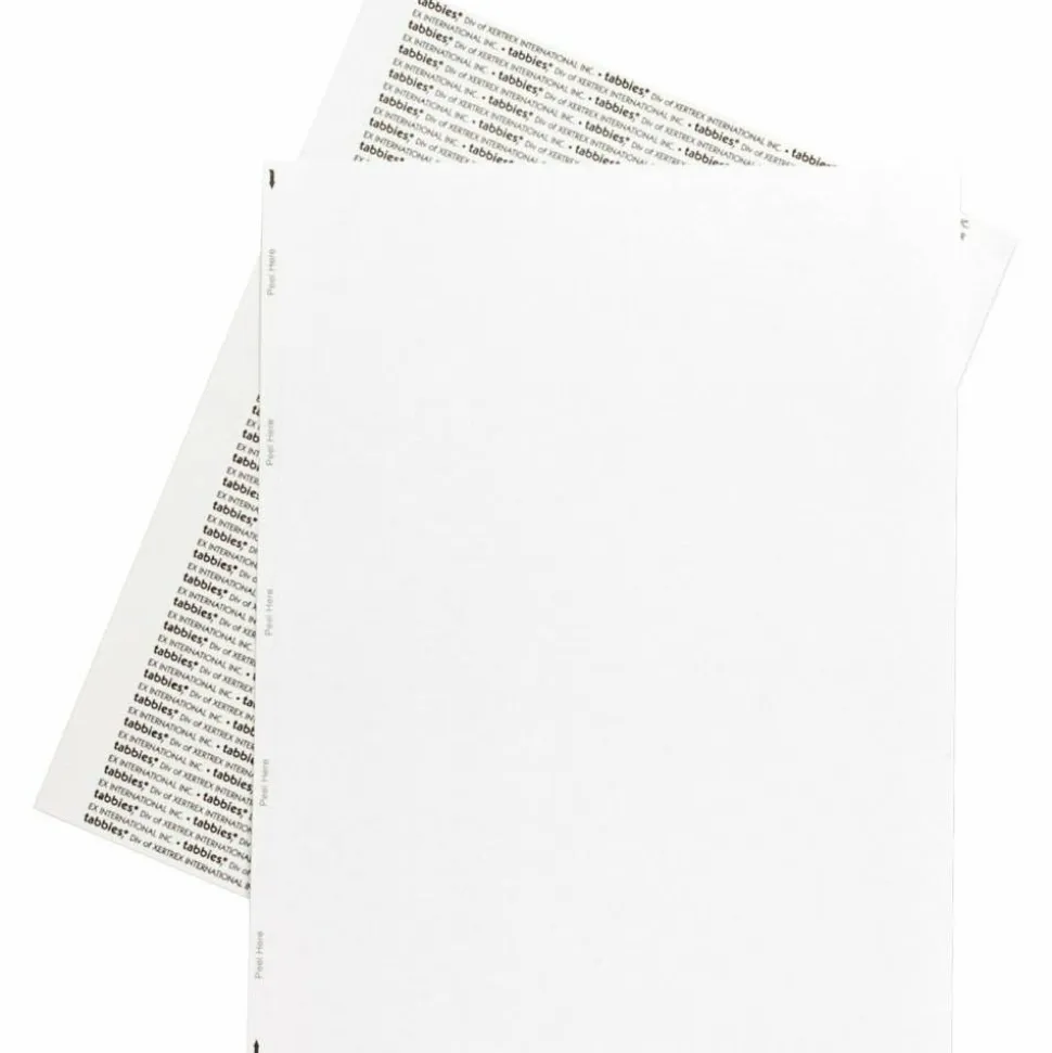 Tabbies Permanent Transcription Label Sheets, Ruled, TAB59531, White, Box Of 100