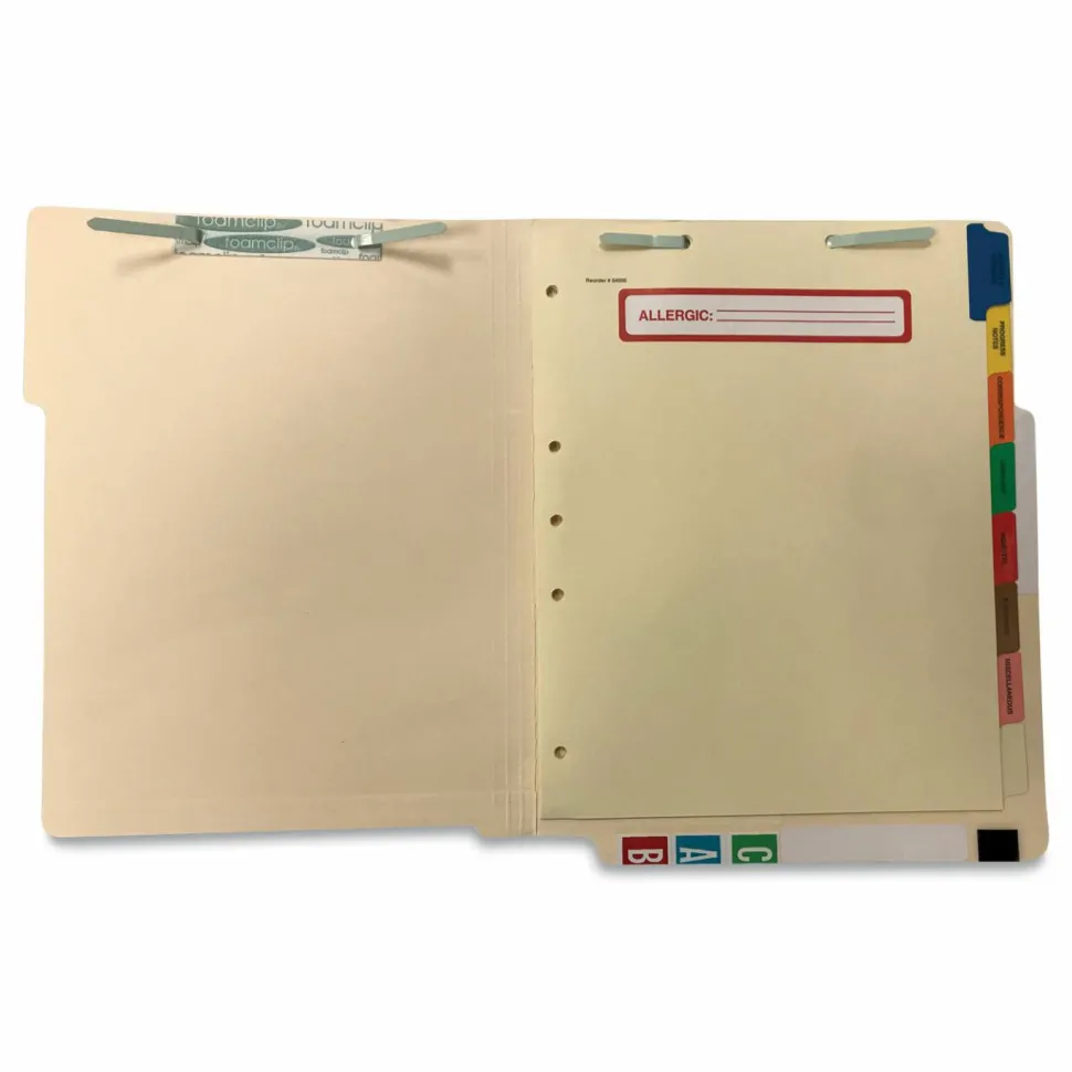 Tabbies 8 Side-Tab Medical Chart Index Set, 9" x 11", Box Of 40