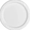 Tablemate Plastic Dinnerware, Plates, 6" dia, White, 125/Pack
