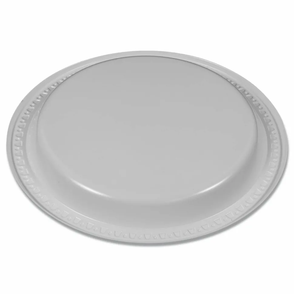 Tablemate Plastic Dinnerware, Plates, 6" dia, White, 125/Pack