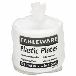 Tablemate Plastic Dinnerware, Plates, 6