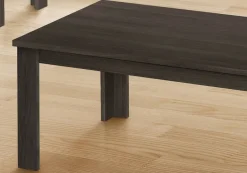 Table Set, 3pcs Set, Coffee, End, Side, Accent, Living Room, Brown Laminate, Transitional