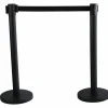 Tatco Economy Crowd Control, Assorted Materials, 14" x 35" x 9 ft 6", Black, 2/Carton