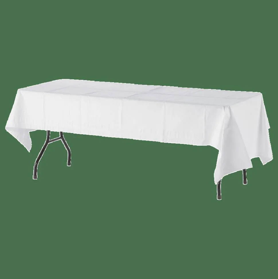 Tatco White Paper Table Covers, 54" x 108", White, Box Of 20
