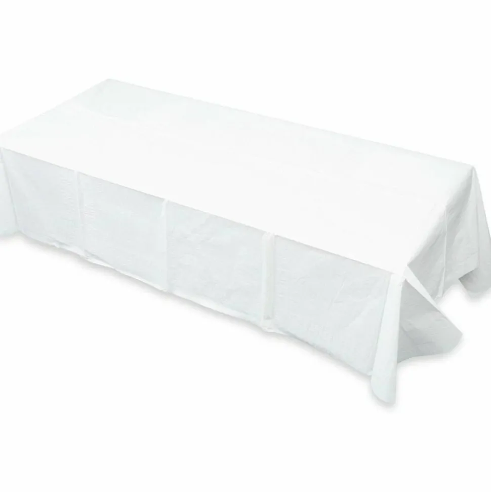 Tatco White Paper Table Covers, 54" x 108", White, Box Of 20