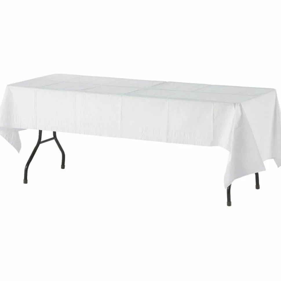 Tatco White Paper Table Covers, 54" x 108", White, Box Of 20