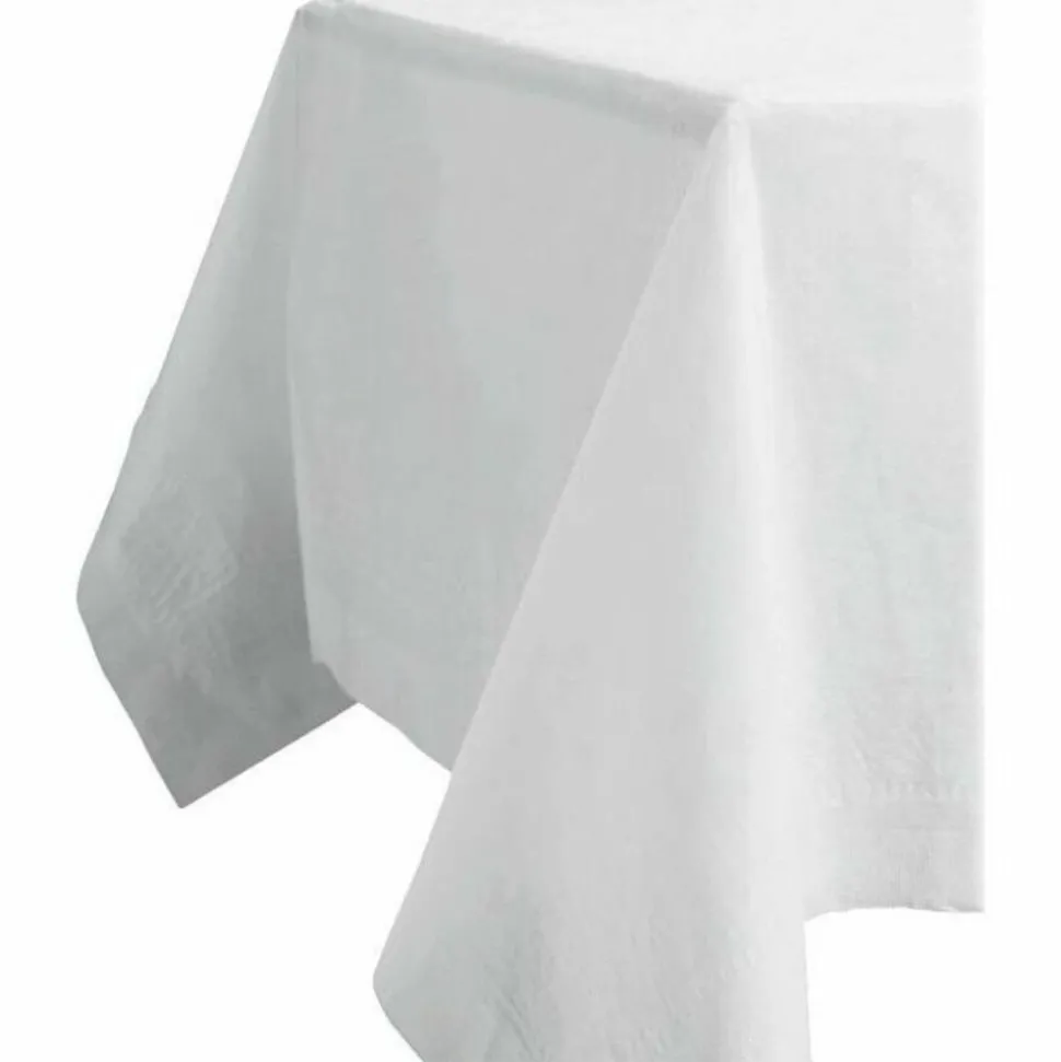 Tatco White Paper Table Covers, 54" x 108", White, Box Of 20