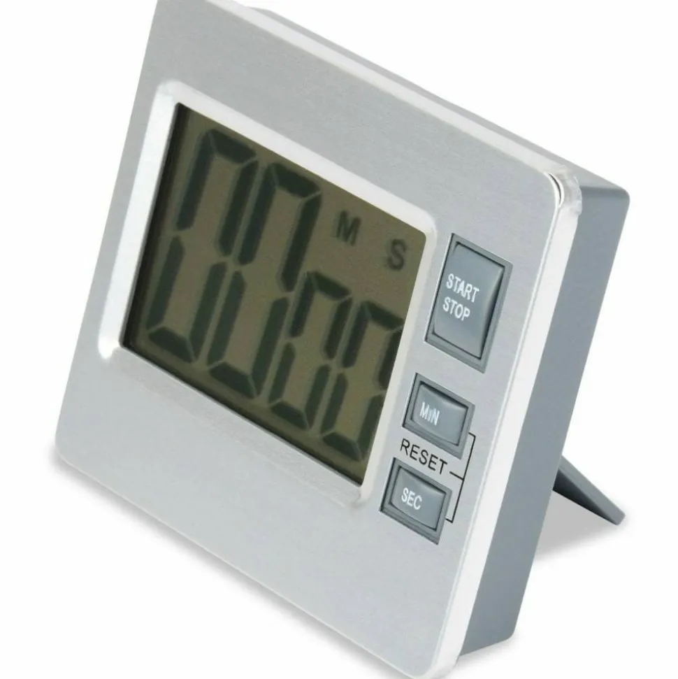 Tatco Desktop Digital Timer, Silver/Black