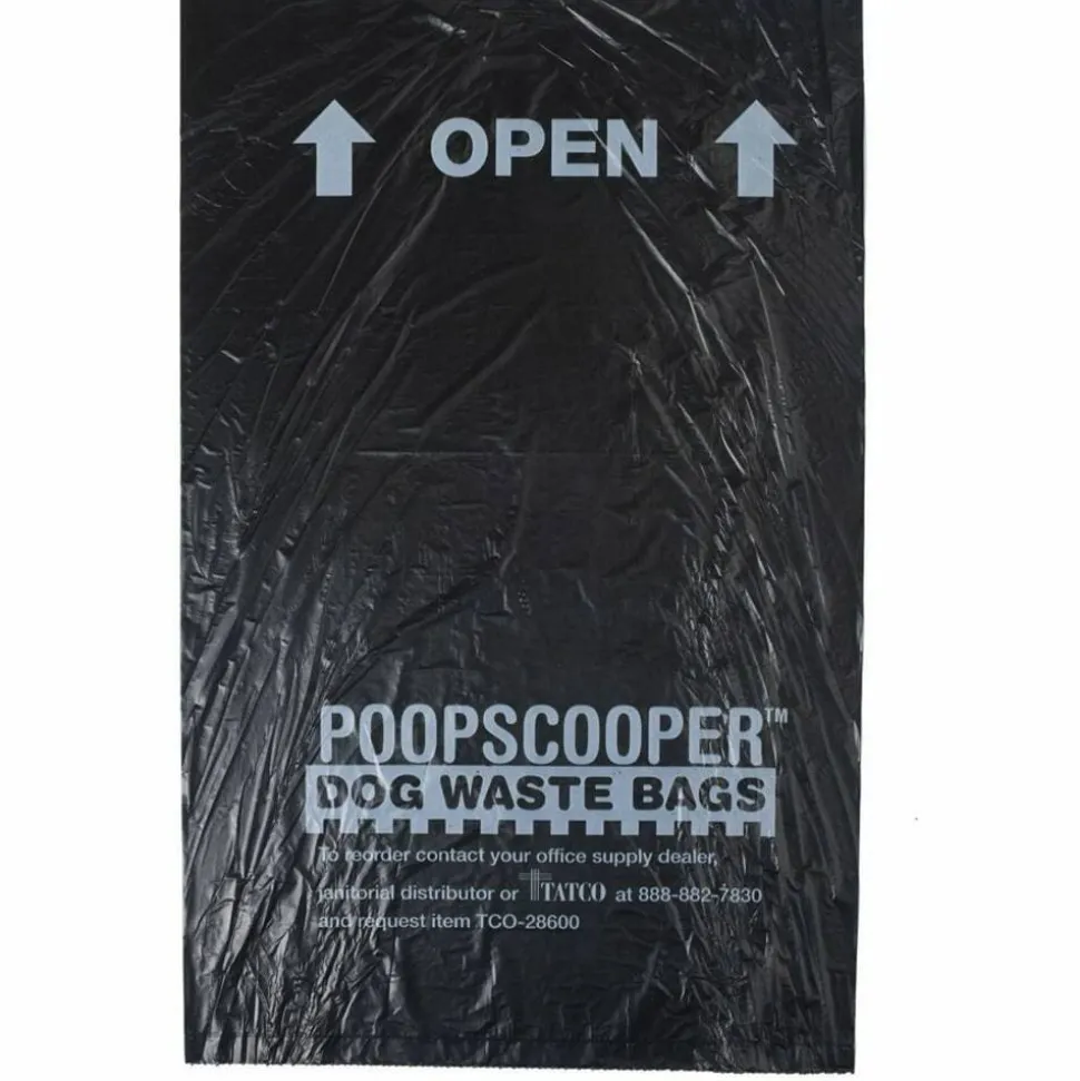 Tatco Dog Waste Station Refill Bags - Black - Waste Disposal, Office, Park, Home - 200/Box - 10 / Carton