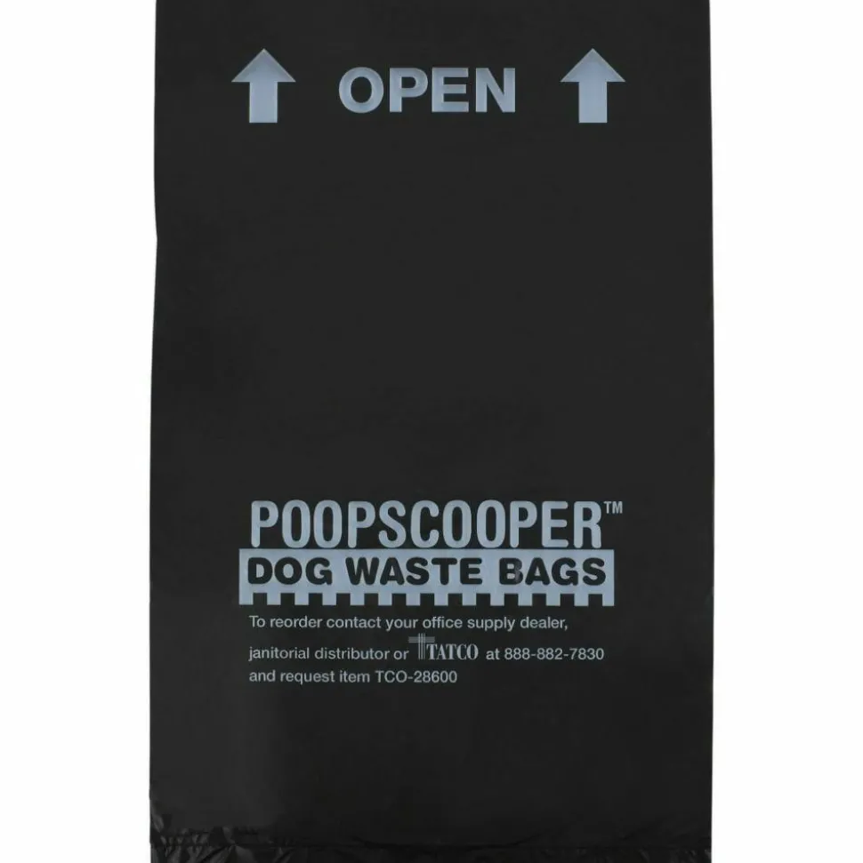 Tatco Dog Waste Station Refill Bags - Black - Waste Disposal, Office, Park, Home - 200/Box - 10 / Carton