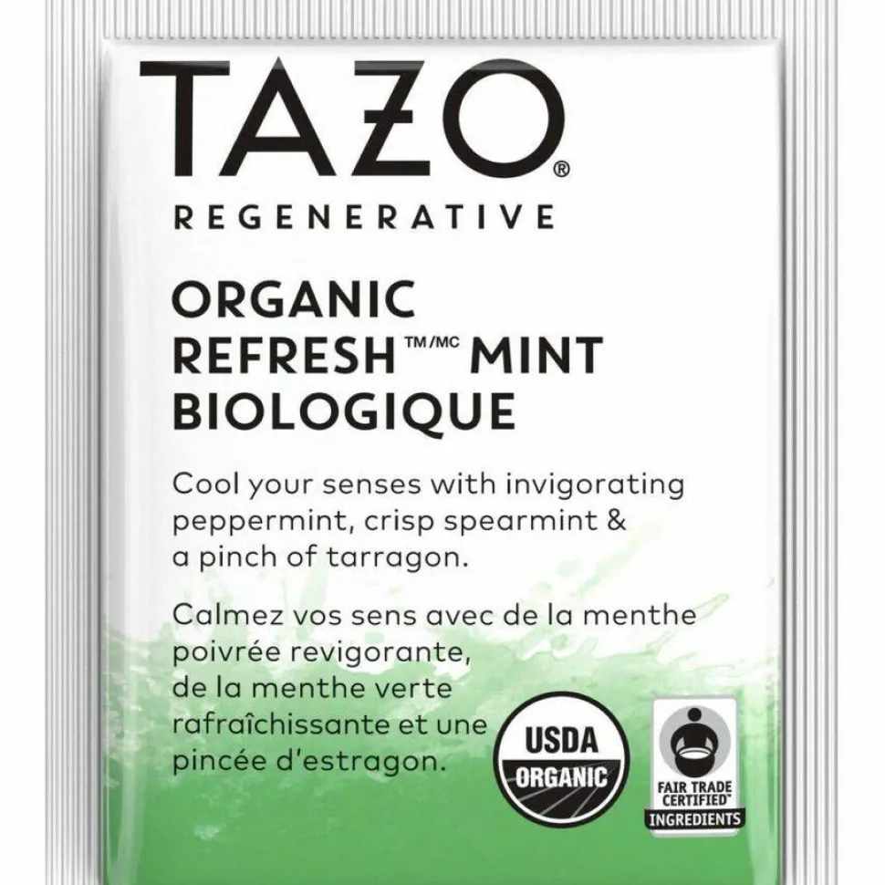 Tazo Regenerative Organic Refresh Mint Herbal Tea Bag