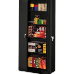Tennsco Deluxe Steel Storage Cabinet, 4 Adjustable Shelves, 78