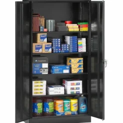 Tennsco 72" High Standard Cabinet (Assembled), 36w x 18d x 72h, Black