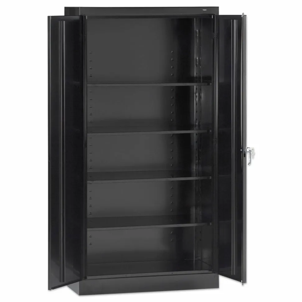 Tennsco 72" High Standard Cabinet (Assembled), 30w x 15d x 72h, Black