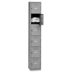 Tennsco Six-Tier Box Locker, 1-Wide, 72