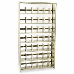 Tennsco Snap-Together Open Shelving Unit, 88"H x 48"W x 12"D, Sand