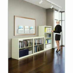 Tennsco Welded Modular Shelving Bookcase, 3-Shelf, 40"H x 34-1/2"W x 13-1/2"D, Black