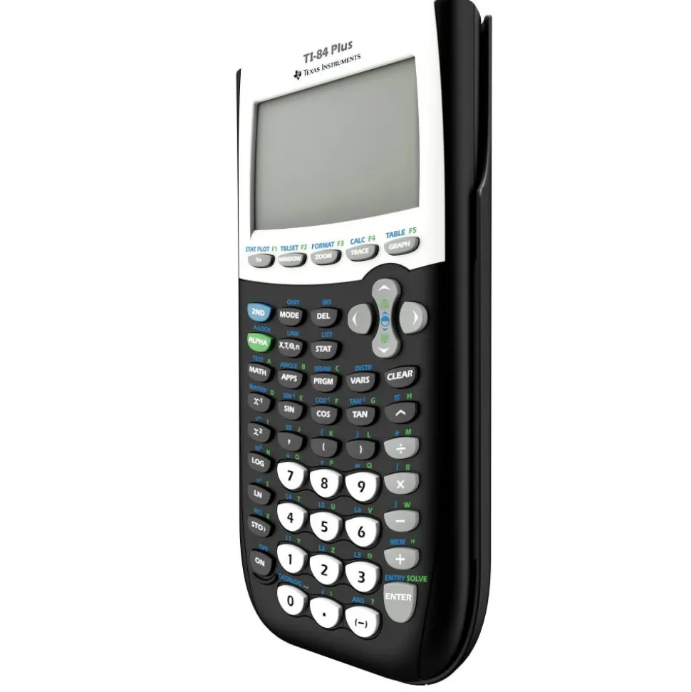 Texas Instruments TI-84 Plus Graphing Calculator, Black/Silver/White