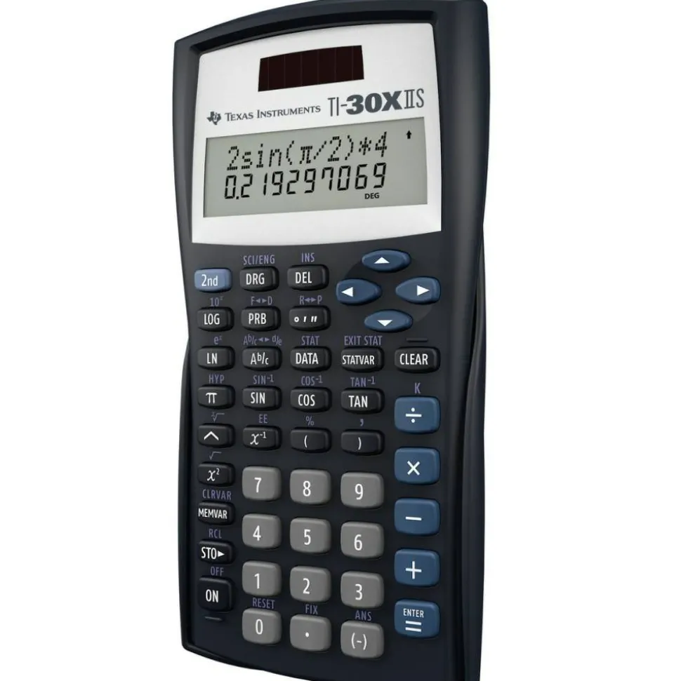Texas Instruments TI-30X IIS Solar Scientific Calculator, Black/Blue/White