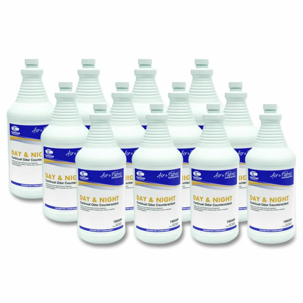 Theochem Laboratories Day and Night Wicking Odor Absorber, Lavender Scent, 32 oz Bottle, 12/Carton