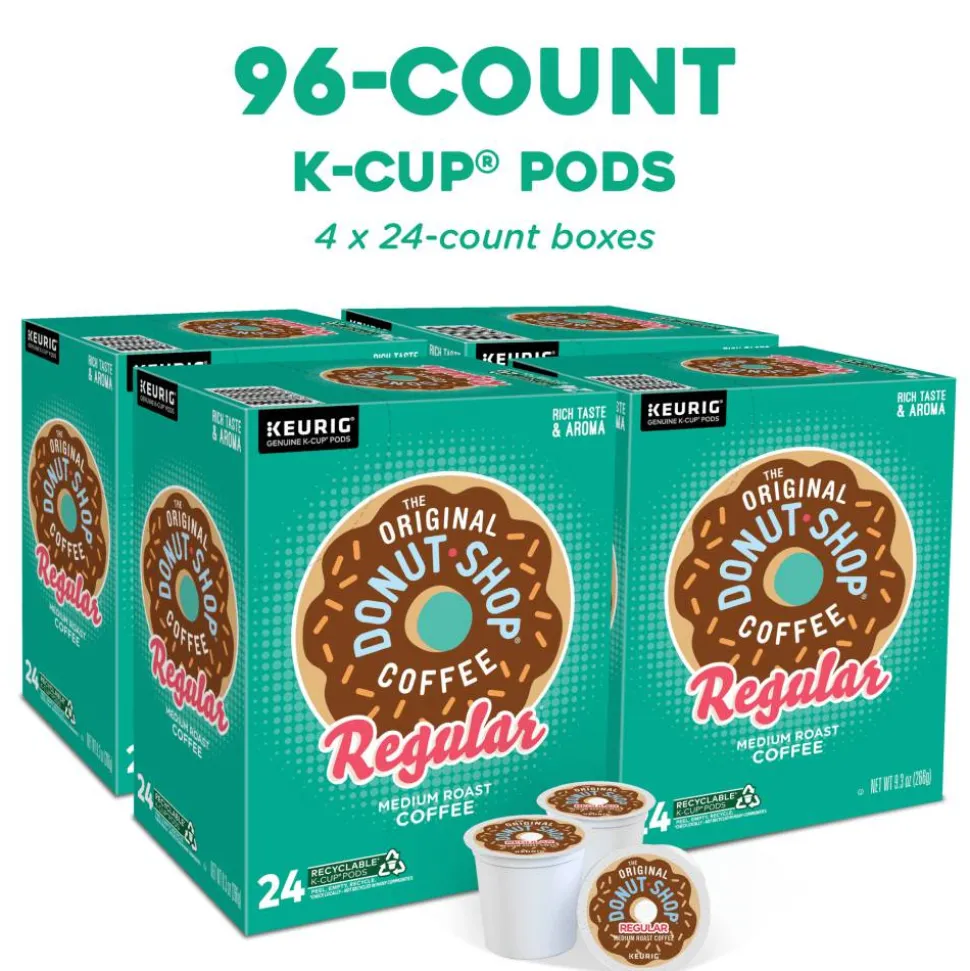 The Original Donut Shop Coffee K-Cups, Donut Shop, Medium Roast, 96 K-Cups