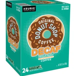 The Original Donut Shop Decaf Keurig Single-Serve K-Cup Pods, Medium Roast, 24 Pods Per Pack, Case Of 4 Packs
