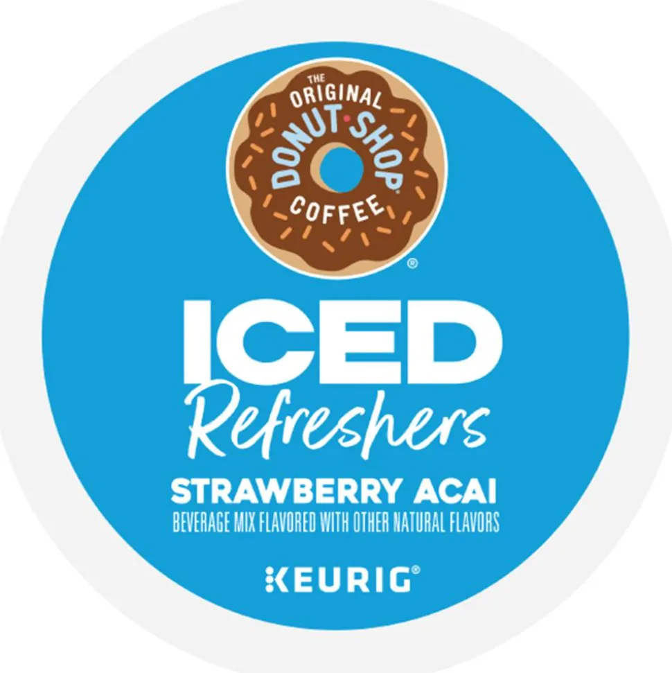 The Original Donut Shop Iced Refreshers, Strawberry Açaí Flavor, Keurig Single Serve K-Cup Pods, Box of 20 K-Cup Pods