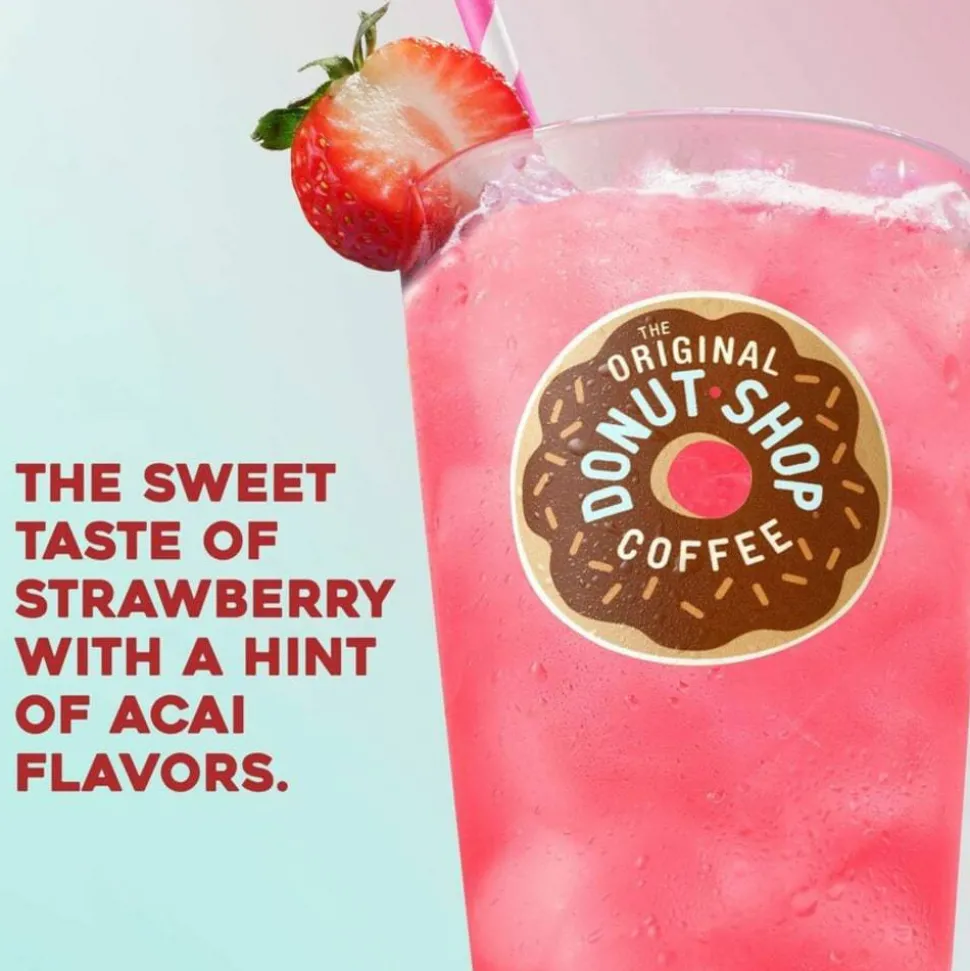 The Original Donut Shop Iced Refreshers, Strawberry Açaí Flavor, Keurig Single Serve K-Cup Pods, Box of 20 K-Cup Pods
